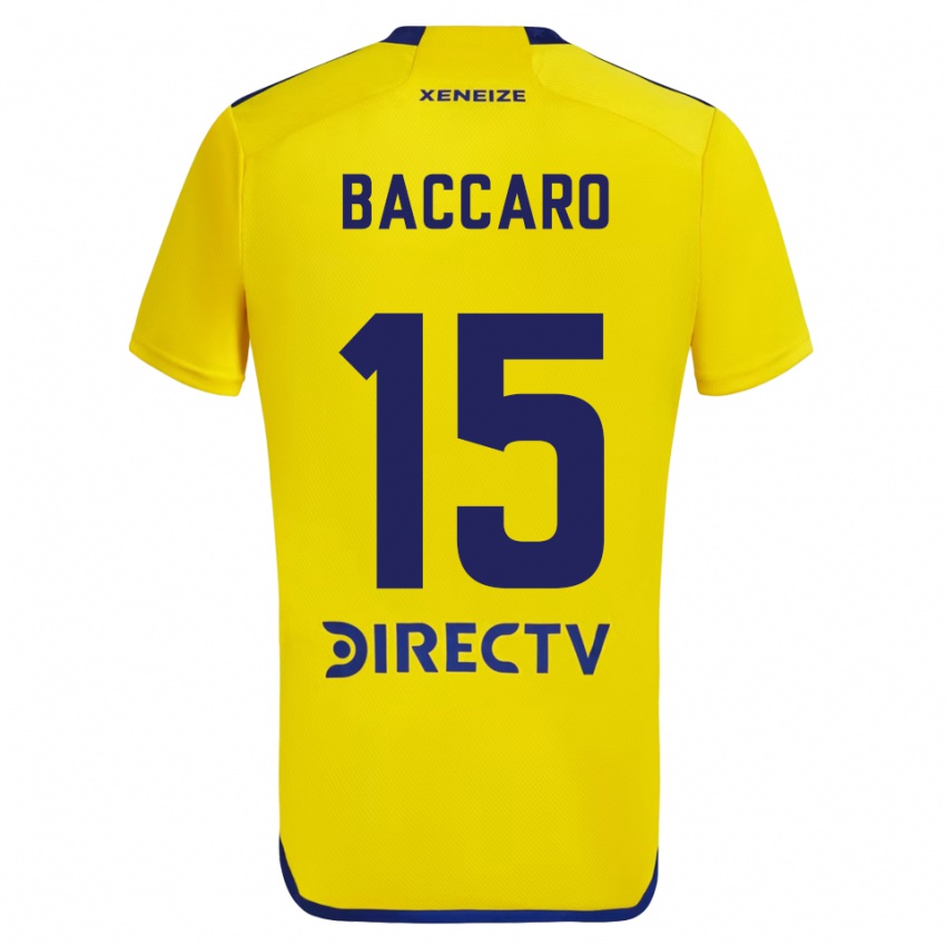 Børn Camila Baccaro #15 Gul Blå Udebane Spillertrøjer 2024/25 Trøje T-Shirt