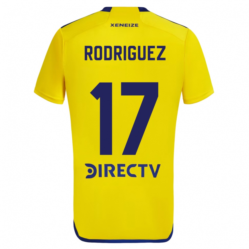 Børn Fanny Rodriguez #17 Gul Blå Udebane Spillertrøjer 2024/25 Trøje T-Shirt