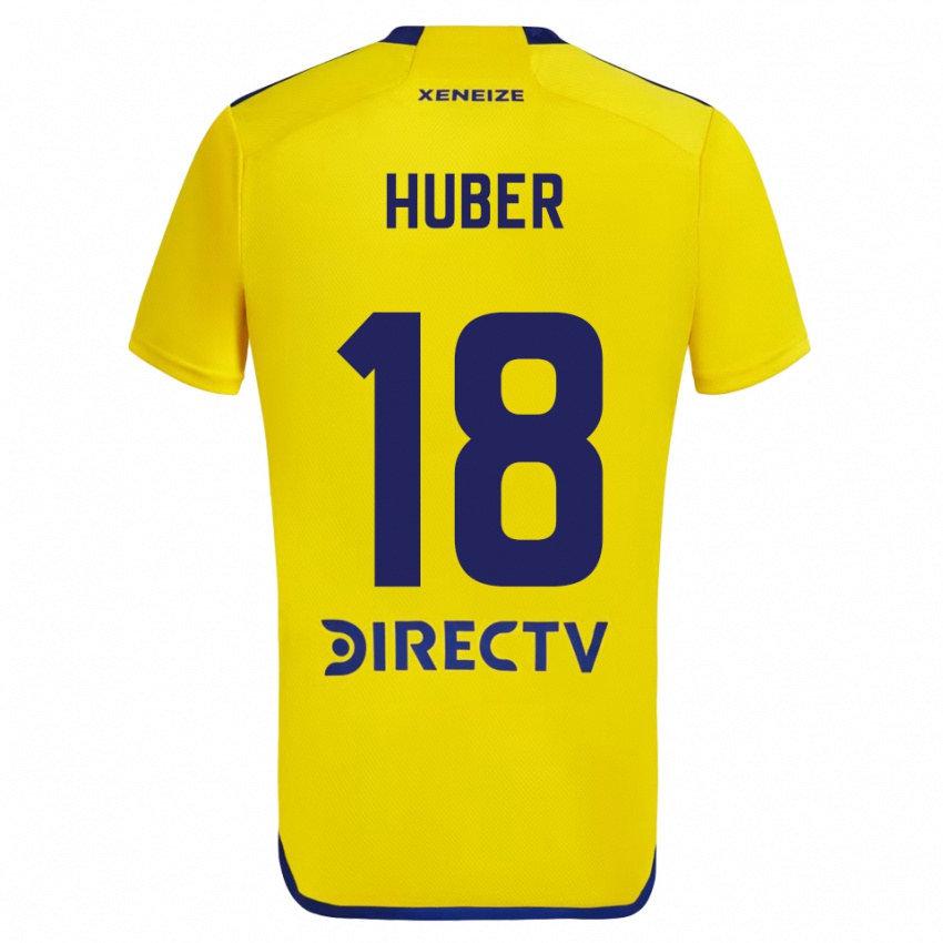 Børn Clarisa Huber #18 Gul Blå Udebane Spillertrøjer 2024/25 Trøje T-Shirt