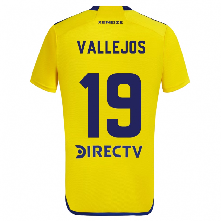 Børn Fabiana Vallejos #19 Gul Blå Udebane Spillertrøjer 2024/25 Trøje T-Shirt