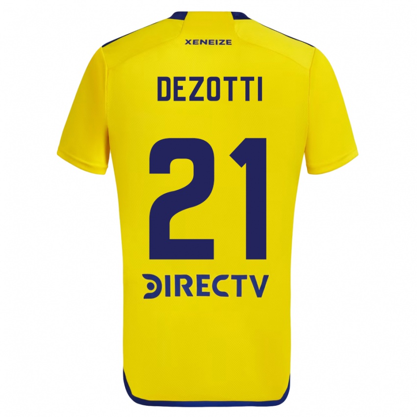 Børn Martina Dezotti #21 Gul Blå Udebane Spillertrøjer 2024/25 Trøje T-Shirt