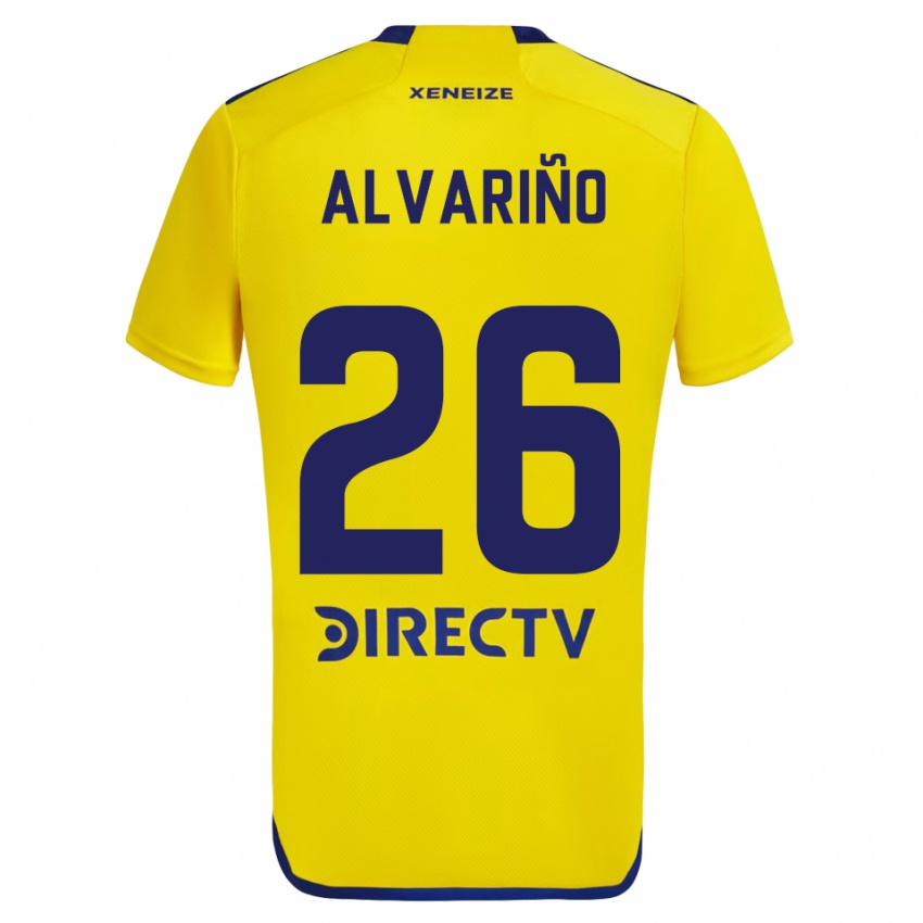 Børn Alexis Alvarino #26 Gul Blå Udebane Spillertrøjer 2024/25 Trøje T-Shirt