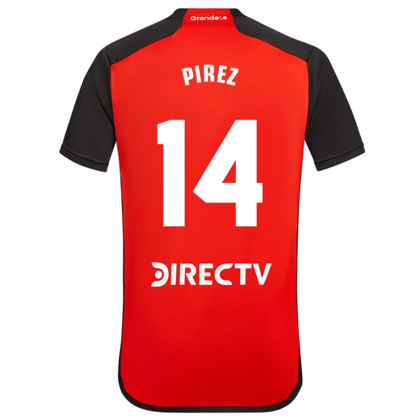 Børn Leandro González Pírez #14 Rød Sort Hvid Udebane Spillertrøjer 2024/25 Trøje T-Shirt