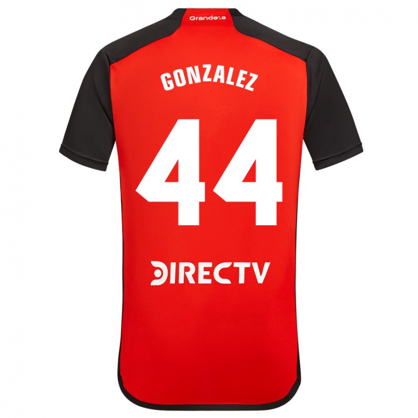 Børn Alexis González #44 Rød Sort Hvid Udebane Spillertrøjer 2024/25 Trøje T-Shirt