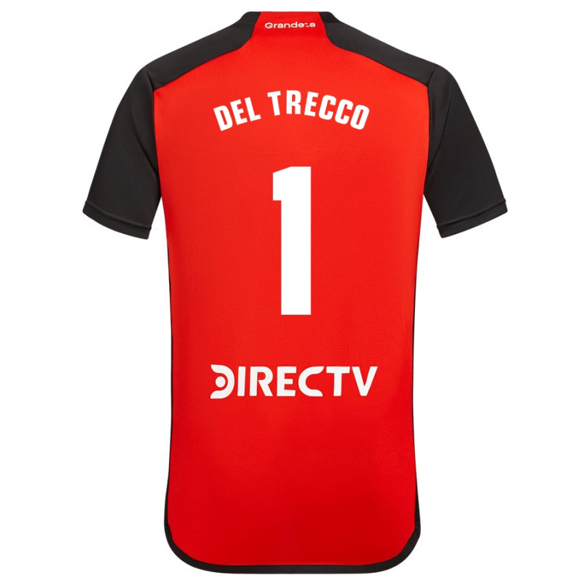 Børn Martina Del Trecco #1 Rød Sort Hvid Udebane Spillertrøjer 2024/25 Trøje T-Shirt