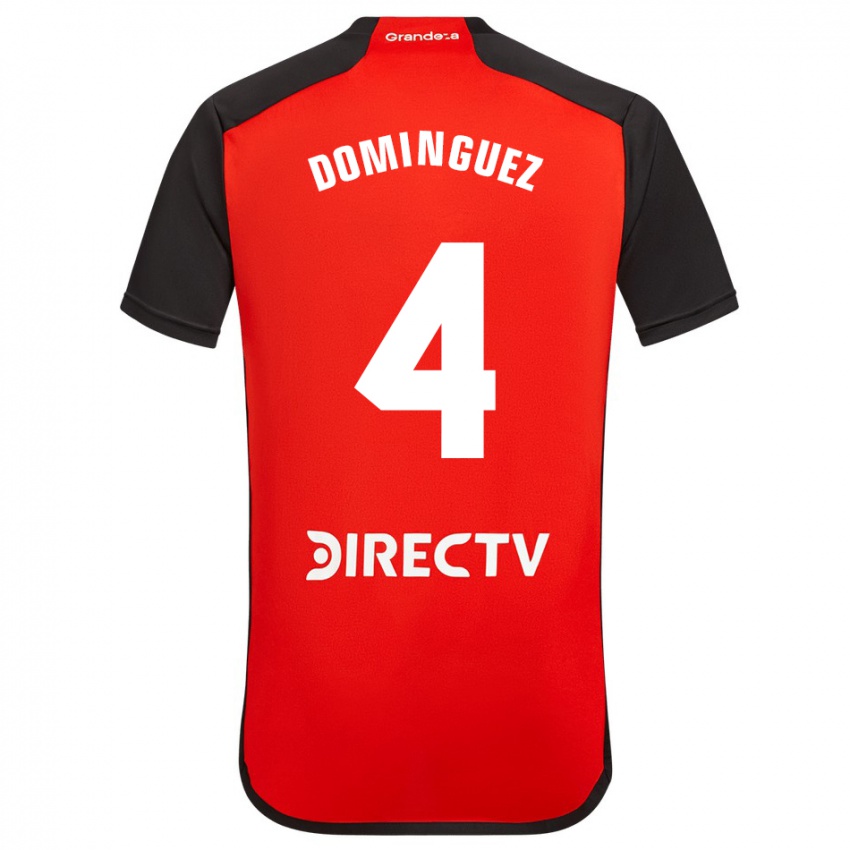 Børn Evelyn Sofía Domínguez #4 Rød Sort Hvid Udebane Spillertrøjer 2024/25 Trøje T-Shirt