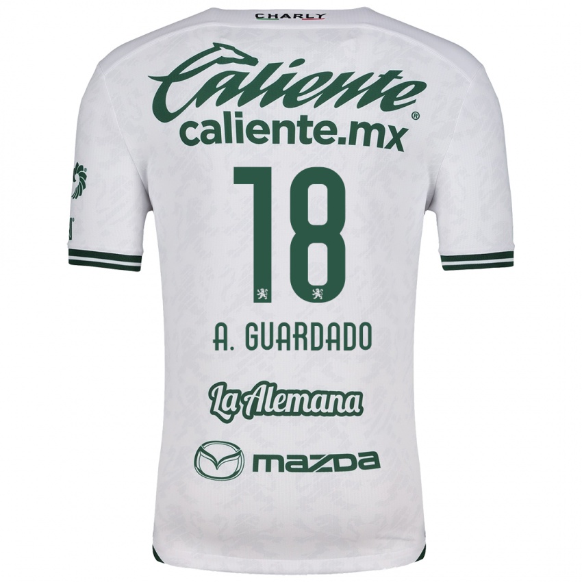 Børn Andrés Guardado #18 Hvid Grøn Udebane Spillertrøjer 2024/25 Trøje T-Shirt