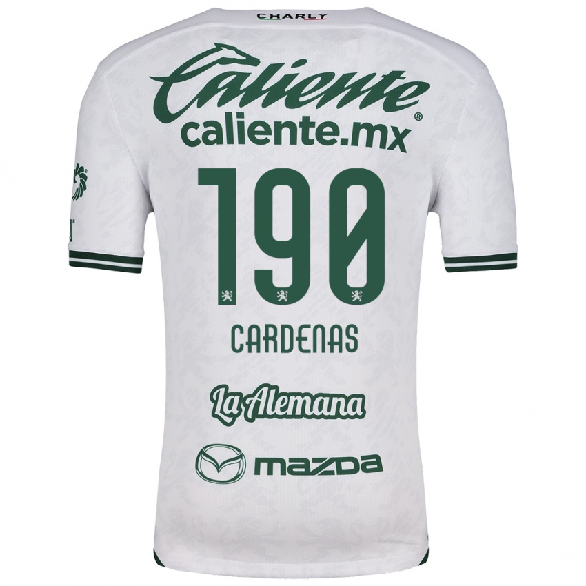 Børn Emilio Cárdenas #190 Hvid Grøn Udebane Spillertrøjer 2024/25 Trøje T-Shirt