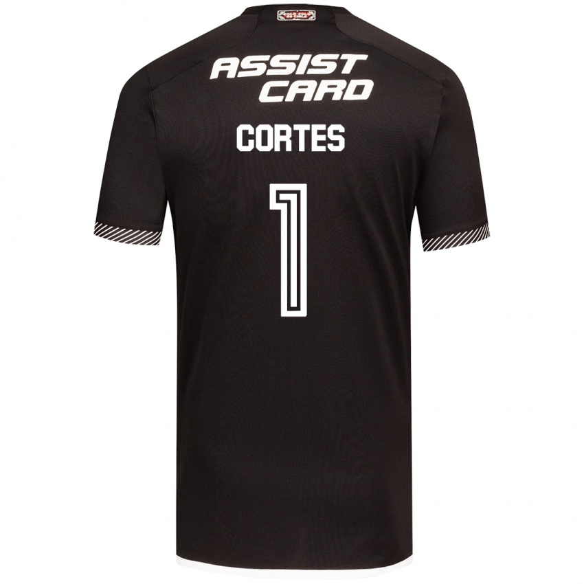 Børn Brayan Cortés #1 Sort Hvid Udebane Spillertrøjer 2024/25 Trøje T-Shirt