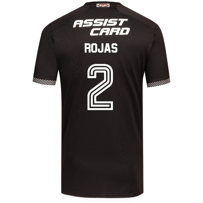 Børn Jeyson Rojas #2 Sort Hvid Udebane Spillertrøjer 2024/25 Trøje T-Shirt