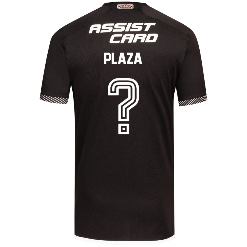 Børn Diego Plaza #0 Sort Hvid Udebane Spillertrøjer 2024/25 Trøje T-Shirt