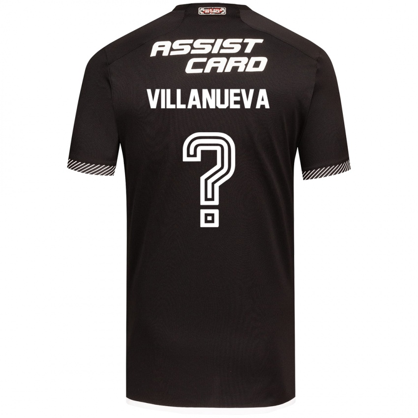 Børn Eduardo Villanueva #0 Sort Hvid Udebane Spillertrøjer 2024/25 Trøje T-Shirt