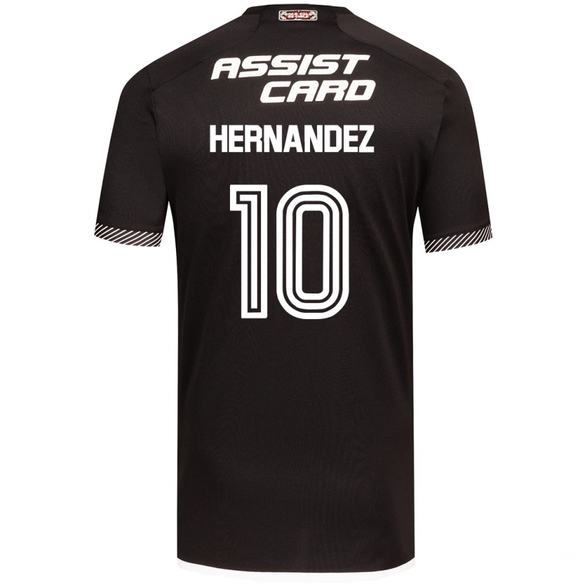 Børn Leandro Hernández #10 Sort Hvid Udebane Spillertrøjer 2024/25 Trøje T-Shirt