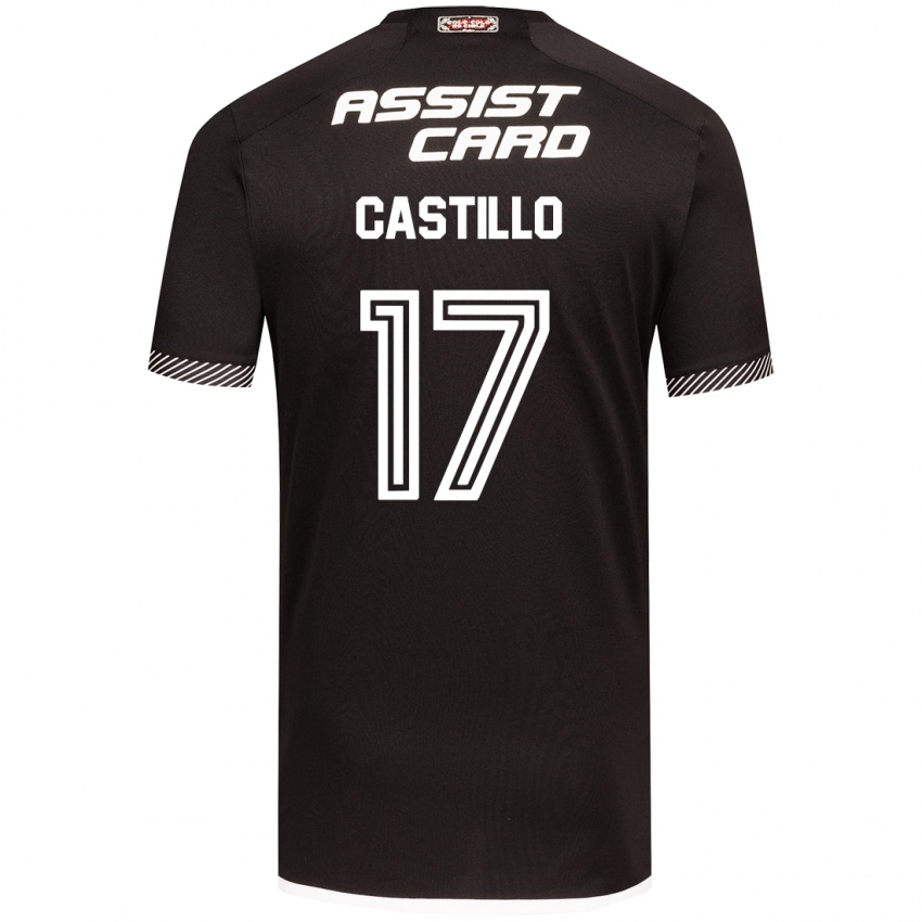 Børn Fabián Castillo #17 Sort Hvid Udebane Spillertrøjer 2024/25 Trøje T-Shirt