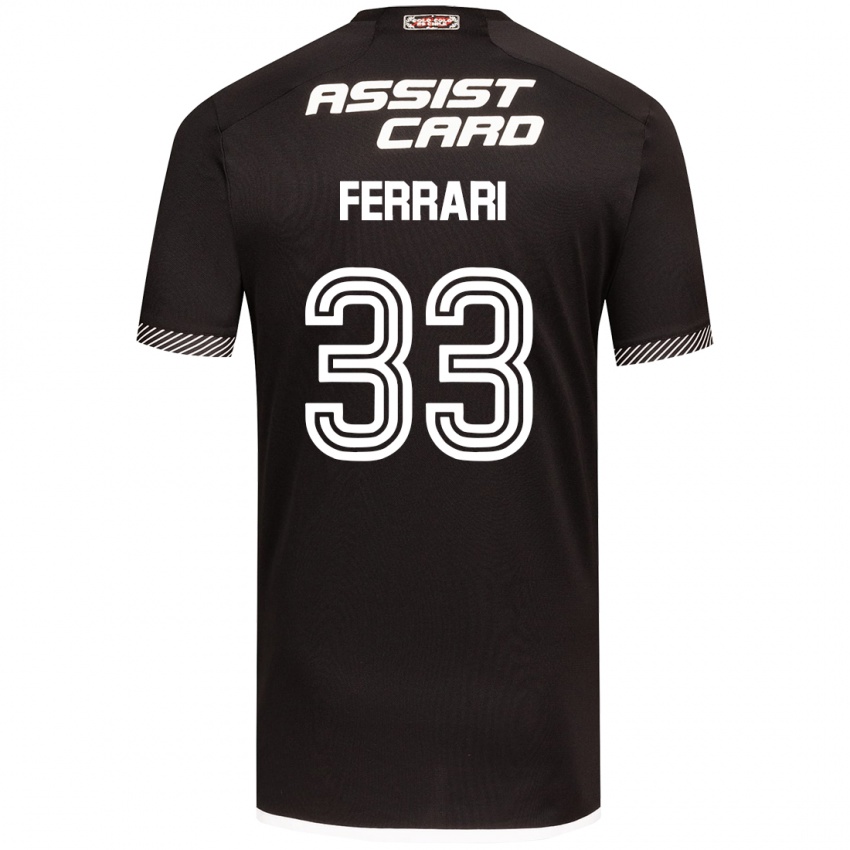 Børn Matías Ferrari #33 Sort Hvid Udebane Spillertrøjer 2024/25 Trøje T-Shirt