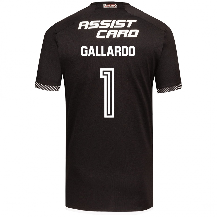 Børn Alexia Gallardo #1 Sort Hvid Udebane Spillertrøjer 2024/25 Trøje T-Shirt