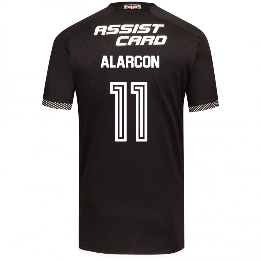 Børn Antonia Alarcón #11 Sort Hvid Udebane Spillertrøjer 2024/25 Trøje T-Shirt