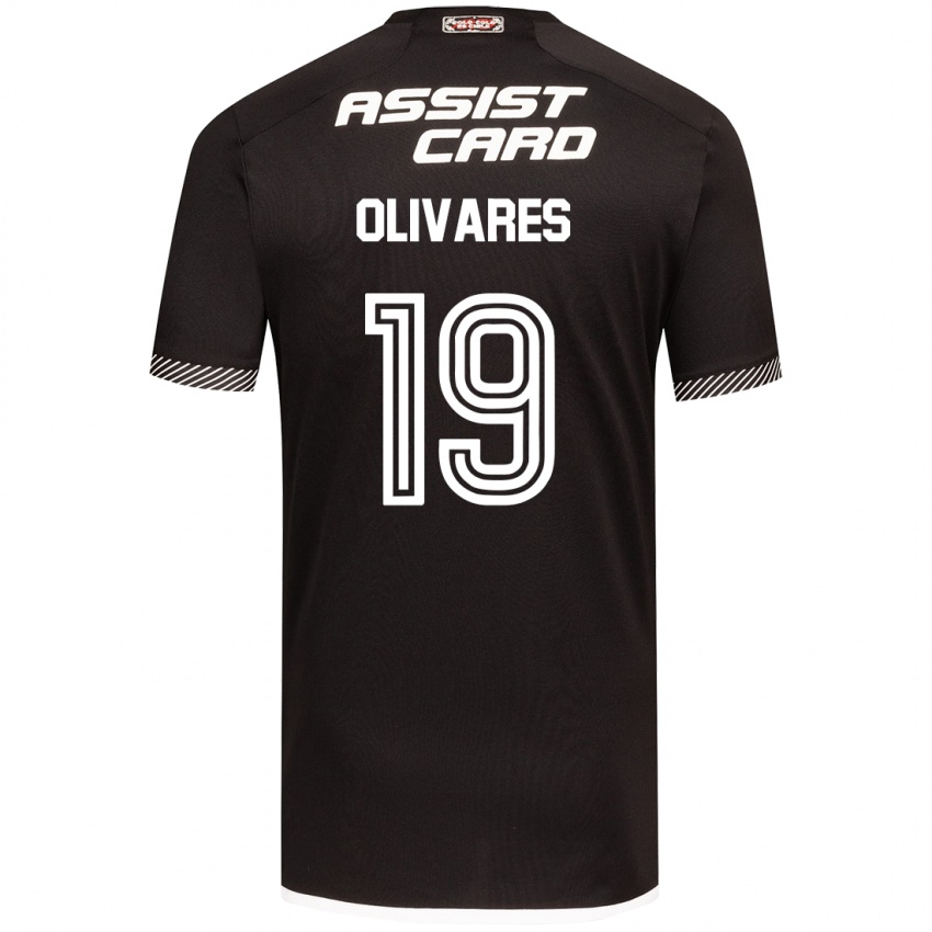 Børn Michelle Olivares #19 Sort Hvid Udebane Spillertrøjer 2024/25 Trøje T-Shirt