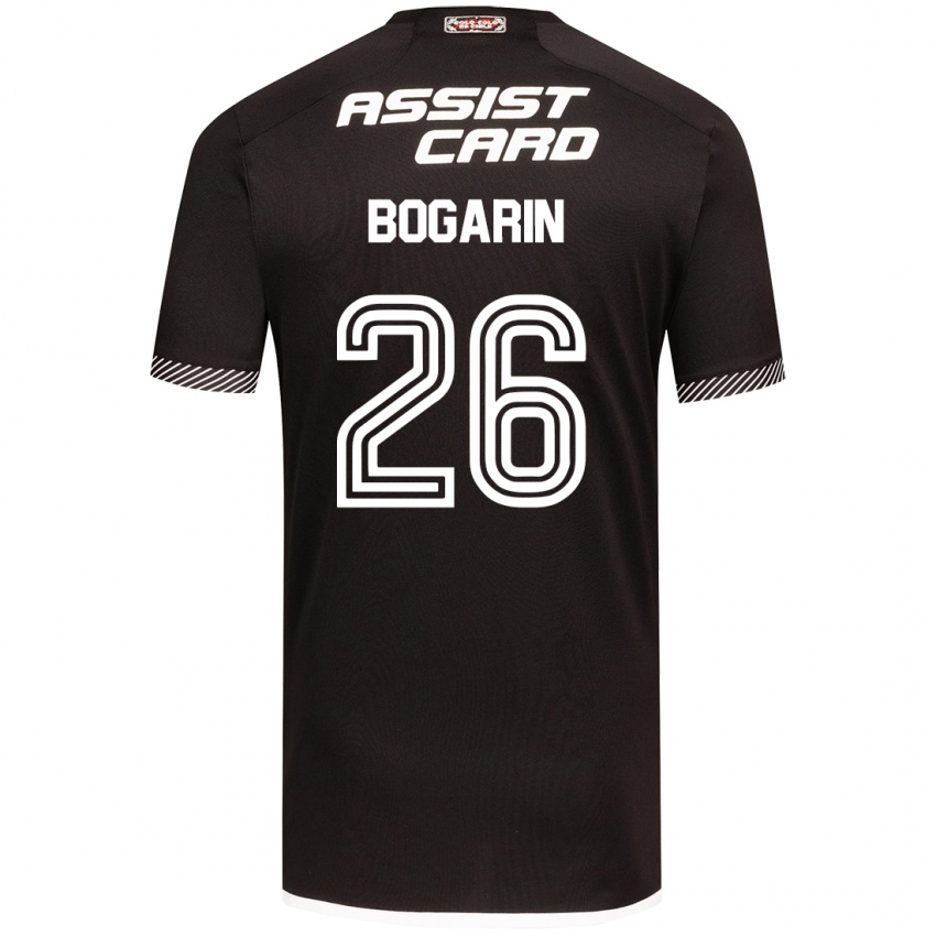 Børn Dahiana Bogarín #26 Sort Hvid Udebane Spillertrøjer 2024/25 Trøje T-Shirt