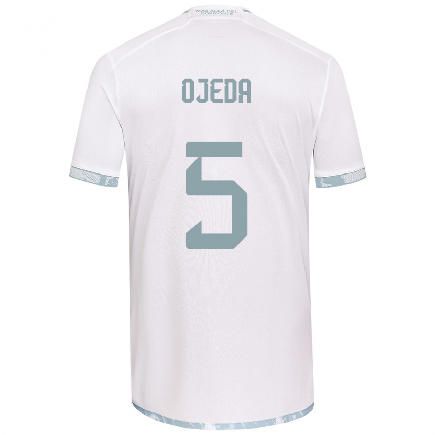 Børn Emmanuel Ojeda #5 Hvid Grå Udebane Spillertrøjer 2024/25 Trøje T-Shirt