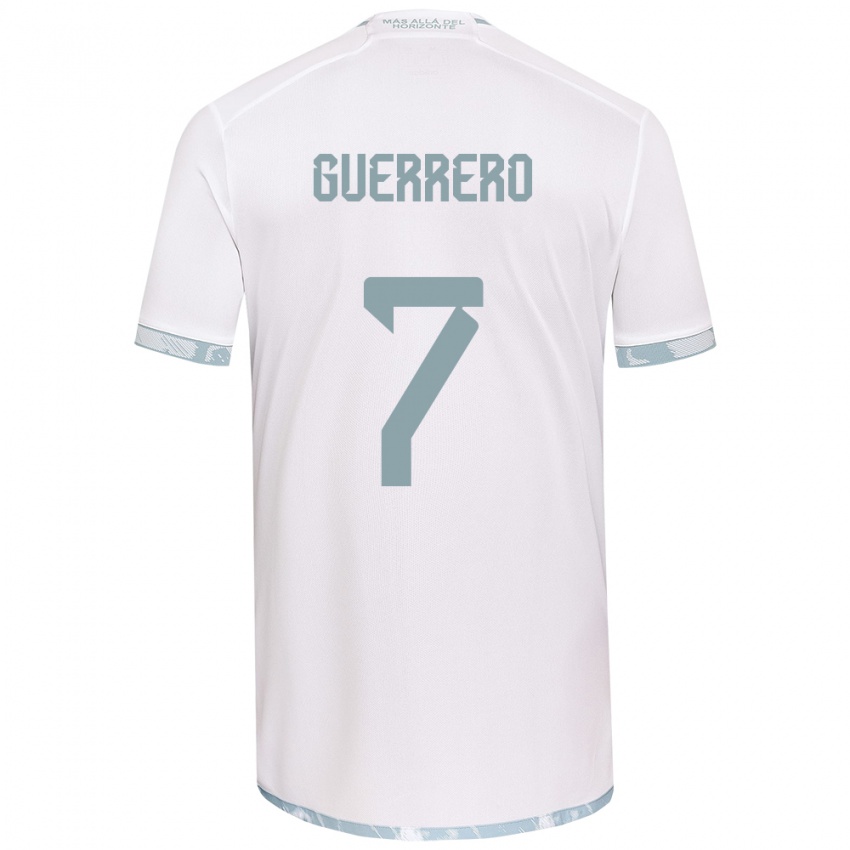 Børn Maximiliano Guerrero #7 Hvid Grå Udebane Spillertrøjer 2024/25 Trøje T-Shirt