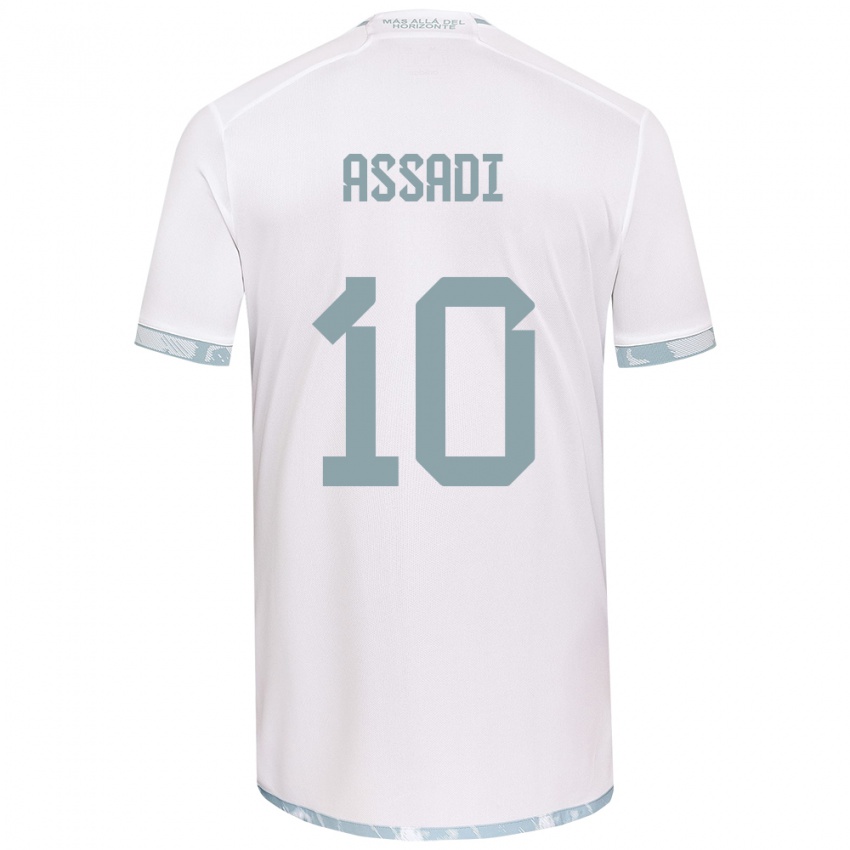 Børn Lucas Assadi #10 Hvid Grå Udebane Spillertrøjer 2024/25 Trøje T-Shirt