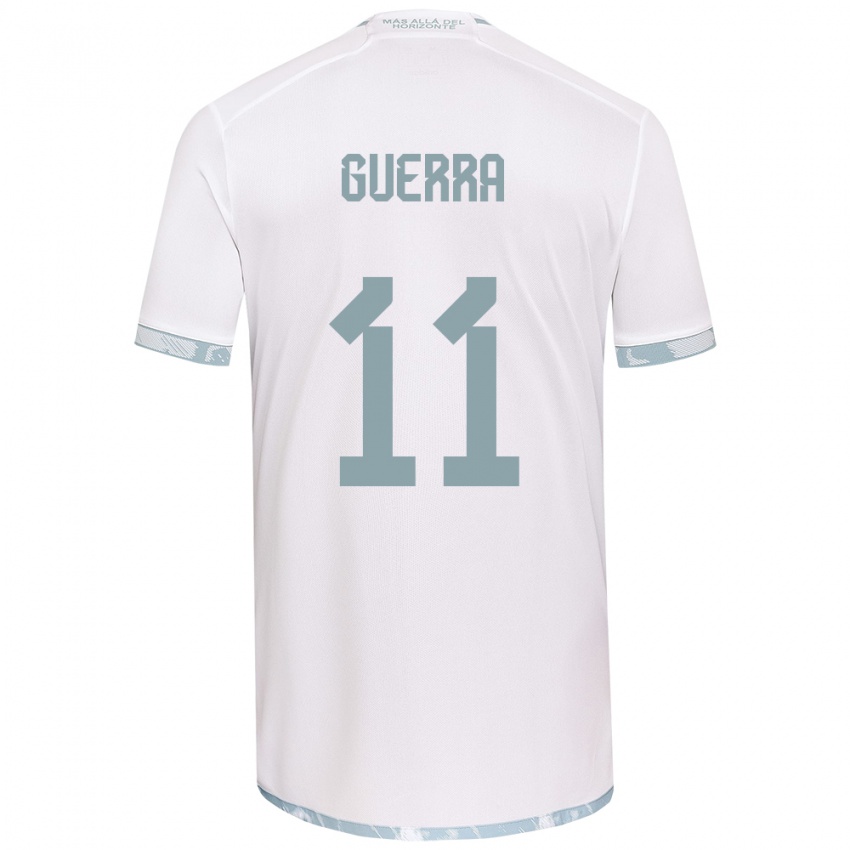 Børn Nicolás Guerra #11 Hvid Grå Udebane Spillertrøjer 2024/25 Trøje T-Shirt