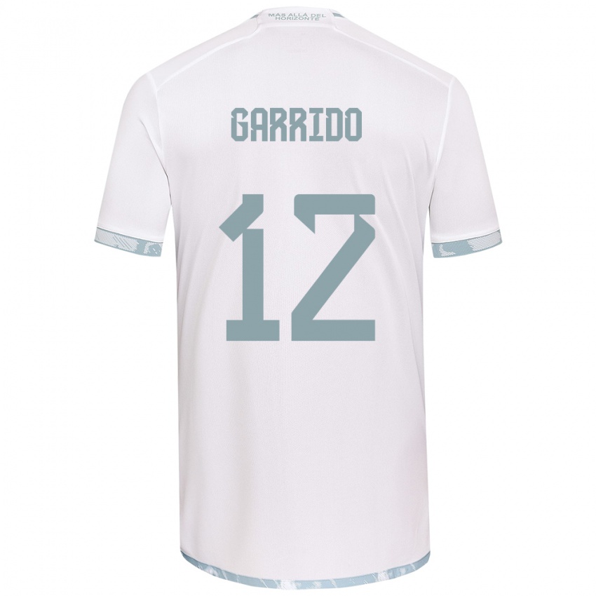 Børn Pedro Garrido #12 Hvid Grå Udebane Spillertrøjer 2024/25 Trøje T-Shirt