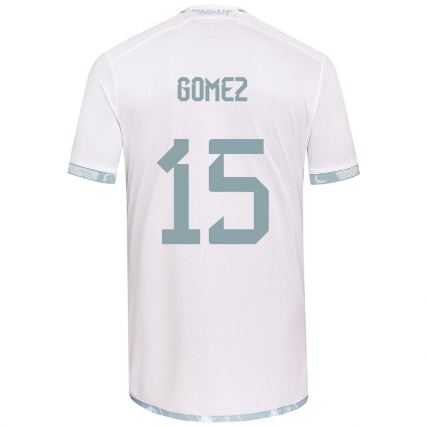 Børn Juan Pablo Gómez #15 Hvid Grå Udebane Spillertrøjer 2024/25 Trøje T-Shirt