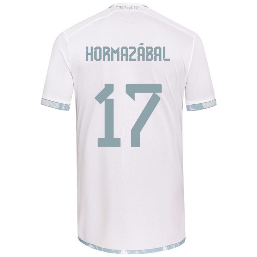 Børn Fabián Hormazábal #17 Hvid Grå Udebane Spillertrøjer 2024/25 Trøje T-Shirt