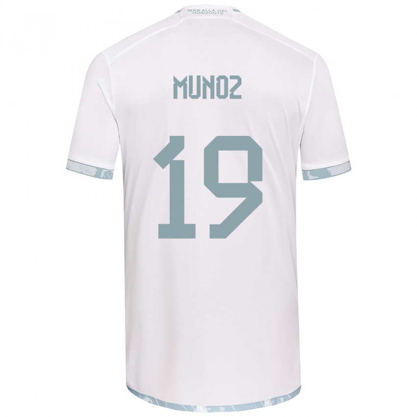 Børn Cristóbal Muñoz #19 Hvid Grå Udebane Spillertrøjer 2024/25 Trøje T-Shirt