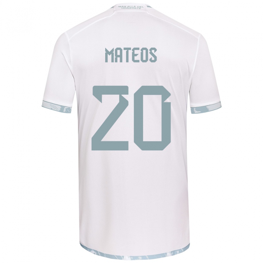 Børn Federico Mateos #20 Hvid Grå Udebane Spillertrøjer 2024/25 Trøje T-Shirt