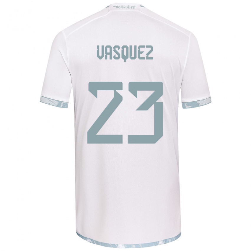 Børn Ignacio Vásquez #23 Hvid Grå Udebane Spillertrøjer 2024/25 Trøje T-Shirt