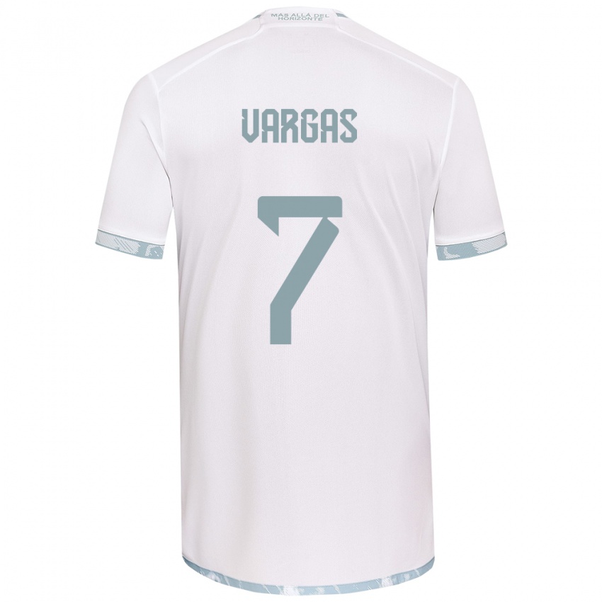 Børn Jeisson Vargas #7 Hvid Grå Udebane Spillertrøjer 2024/25 Trøje T-Shirt