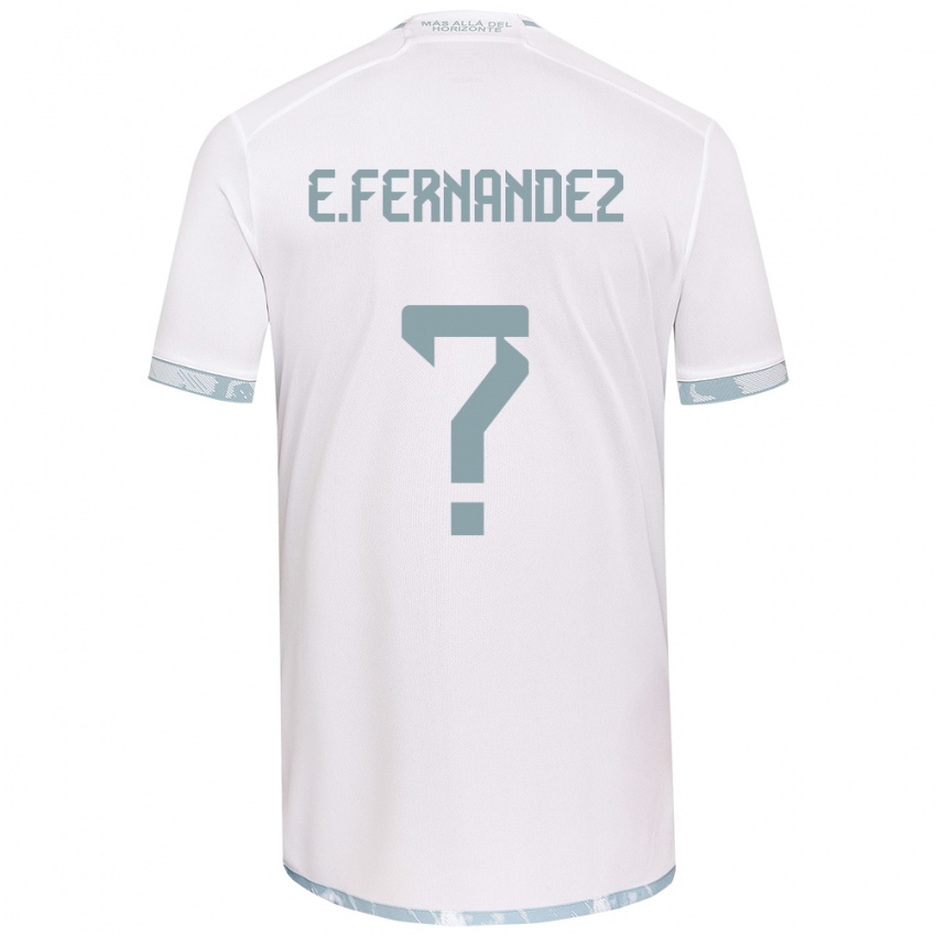 Børn Enzo Fernández #0 Hvid Grå Udebane Spillertrøjer 2024/25 Trøje T-Shirt