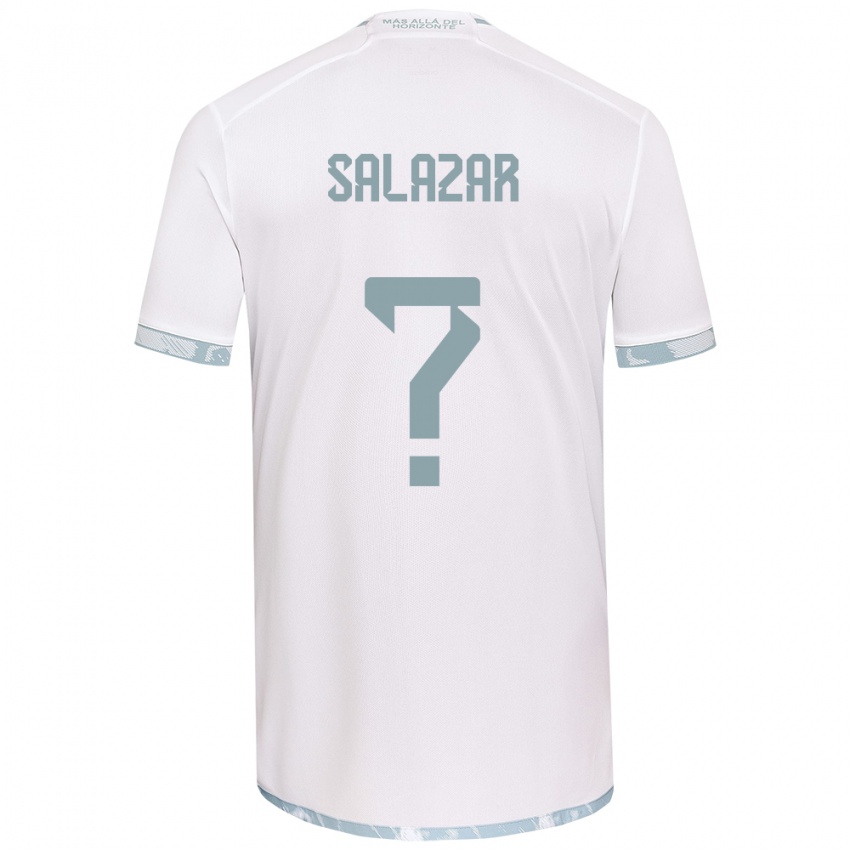 Børn Yahir Salazar #0 Hvid Grå Udebane Spillertrøjer 2024/25 Trøje T-Shirt