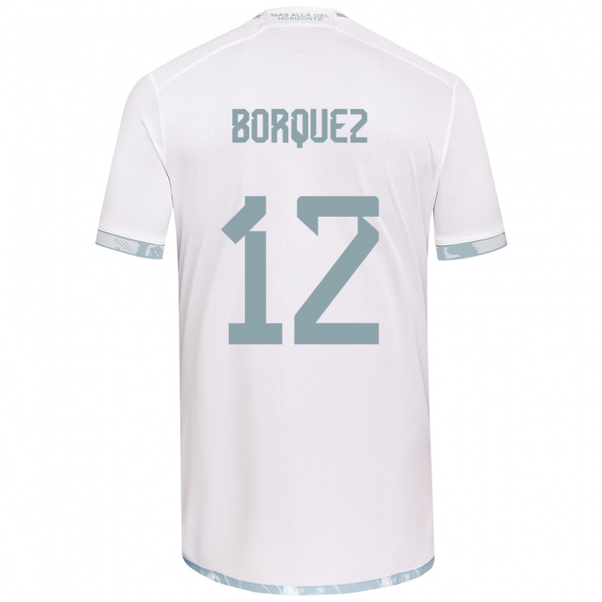 Børn Gabriela Bórquez #12 Hvid Grå Udebane Spillertrøjer 2024/25 Trøje T-Shirt