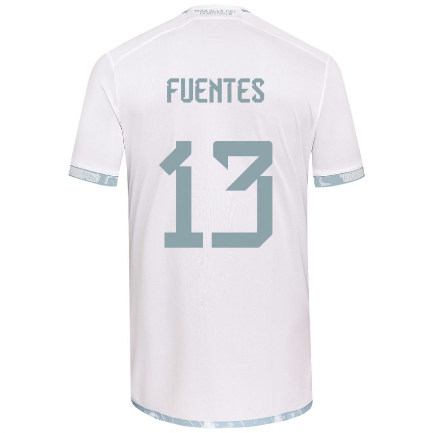 Børn Karen Fuentes #13 Hvid Grå Udebane Spillertrøjer 2024/25 Trøje T-Shirt