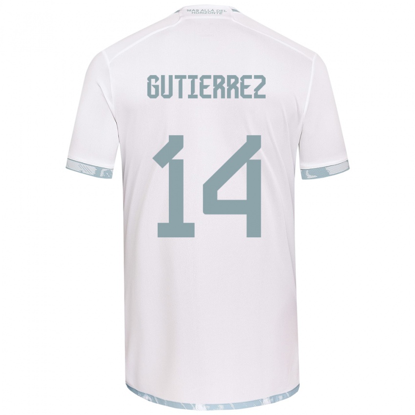 Børn Ana Gutiérrez #14 Hvid Grå Udebane Spillertrøjer 2024/25 Trøje T-Shirt