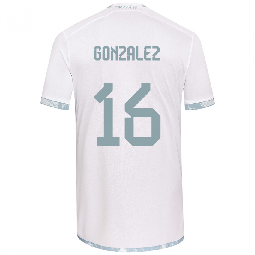 Børn Monserratt González #16 Hvid Grå Udebane Spillertrøjer 2024/25 Trøje T-Shirt