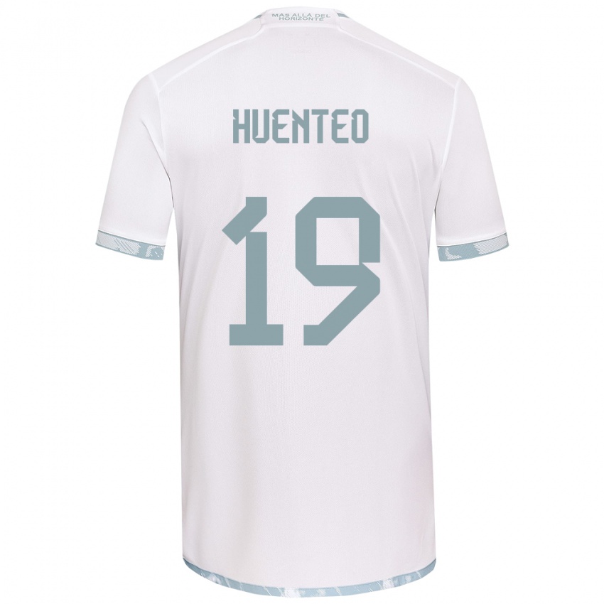 Børn Yessenia Huenteo #19 Hvid Grå Udebane Spillertrøjer 2024/25 Trøje T-Shirt