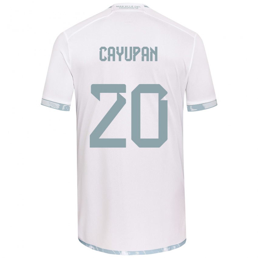 Børn Natalia Cayupán #20 Hvid Grå Udebane Spillertrøjer 2024/25 Trøje T-Shirt