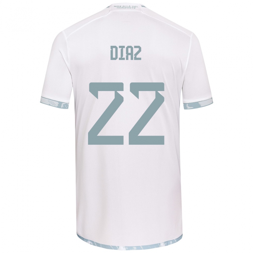 Børn Valentina Díaz #22 Hvid Grå Udebane Spillertrøjer 2024/25 Trøje T-Shirt