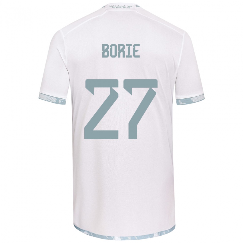 Børn Emilie Borie #27 Hvid Grå Udebane Spillertrøjer 2024/25 Trøje T-Shirt