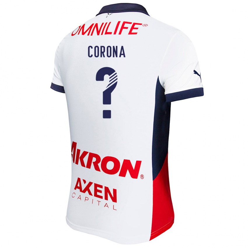 Børn Ever Corona #0 Hvid Rød Blå Udebane Spillertrøjer 2024/25 Trøje T-Shirt