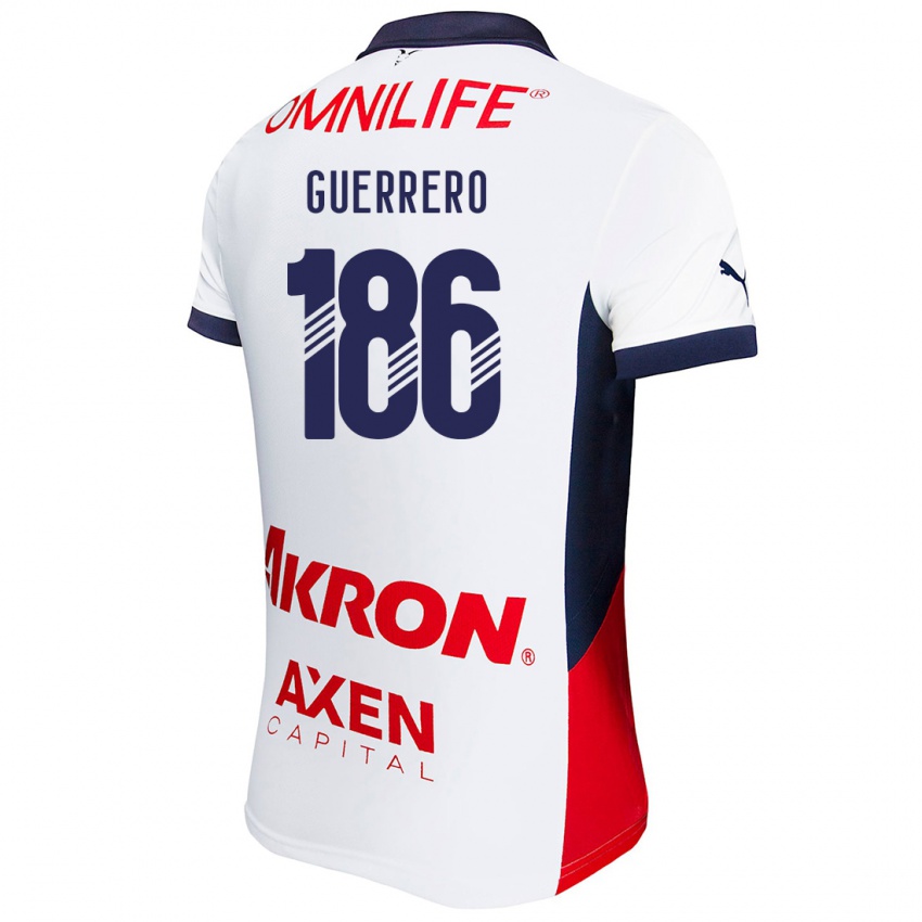 Børn Javier Guerrero #186 Hvid Rød Blå Udebane Spillertrøjer 2024/25 Trøje T-Shirt