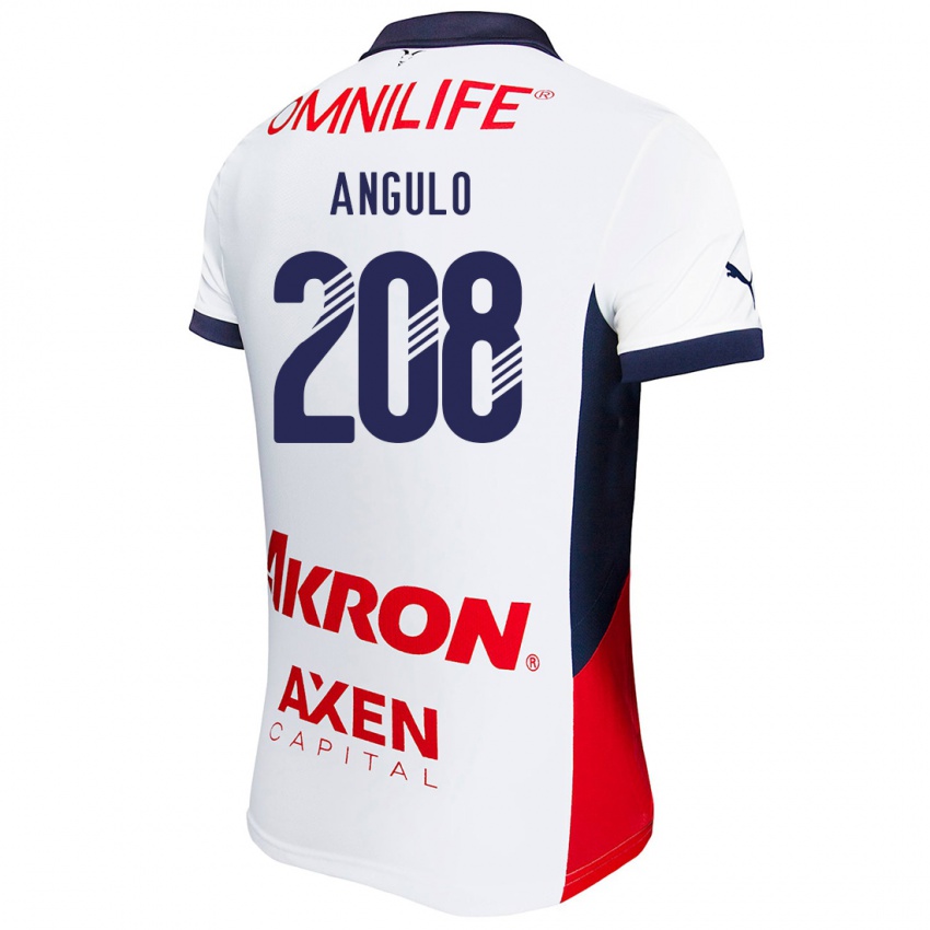 Børn Ismael Angulo #208 Hvid Rød Blå Udebane Spillertrøjer 2024/25 Trøje T-Shirt