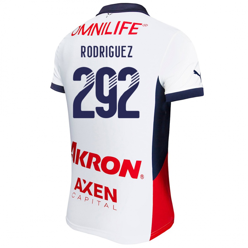 Børn Emiliano Rodríguez #292 Hvid Rød Blå Udebane Spillertrøjer 2024/25 Trøje T-Shirt