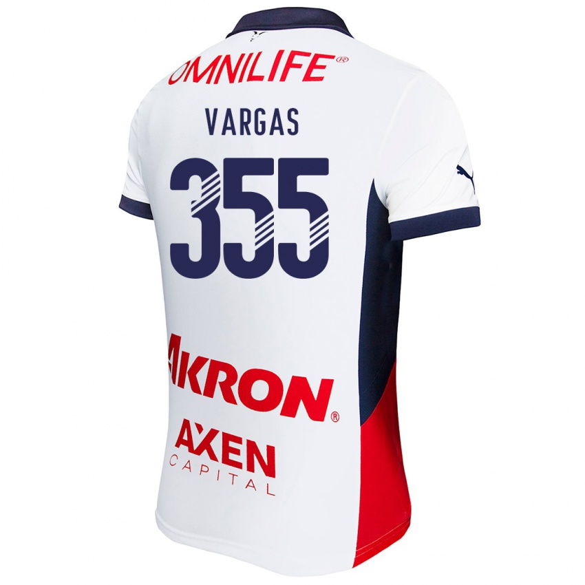 Børn Edgar Vargas #355 Hvid Rød Blå Udebane Spillertrøjer 2024/25 Trøje T-Shirt