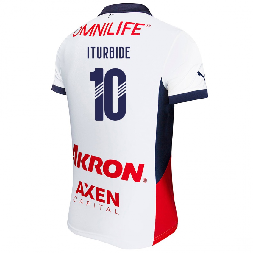 Børn Adriana Iturbide #10 Hvid Rød Blå Udebane Spillertrøjer 2024/25 Trøje T-Shirt